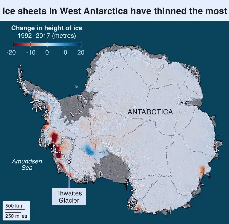 Antarctica Glacier map