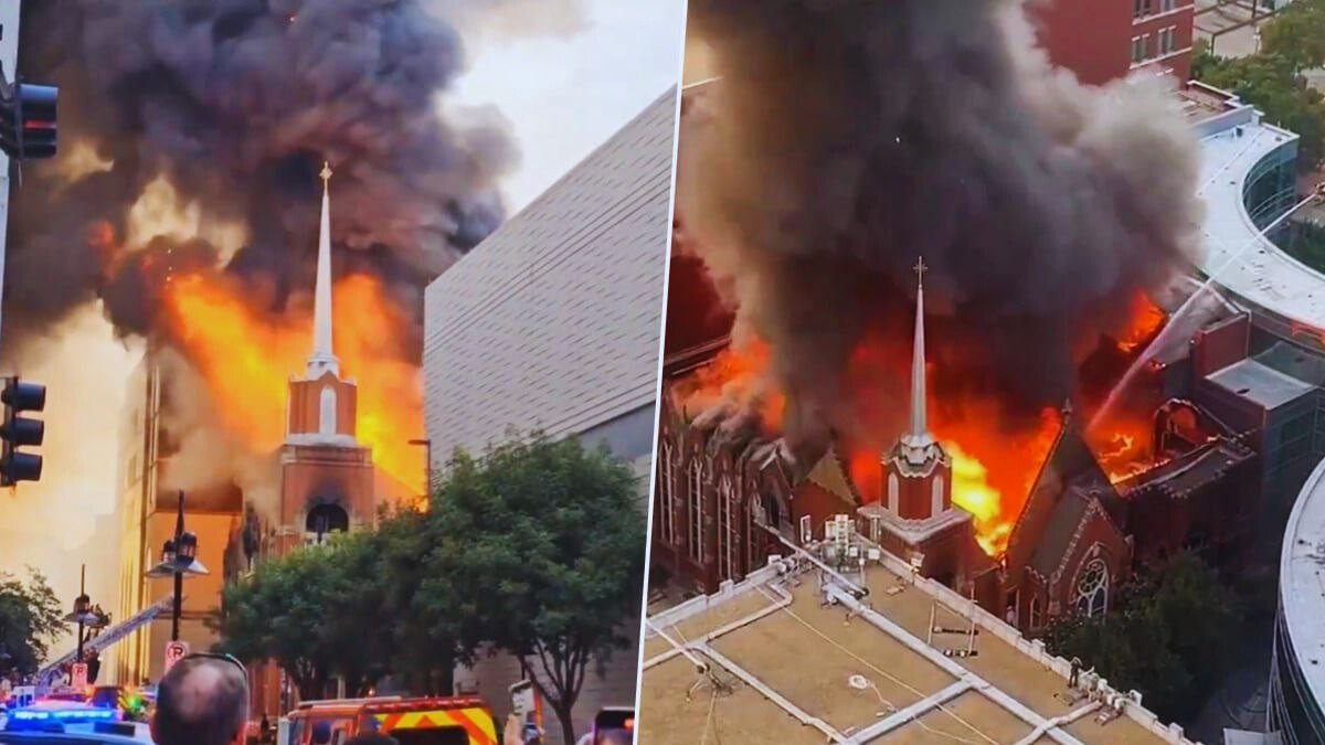 Crews Contain 4-Alarm Fire at First Baptist Dallas Secondary Chapel